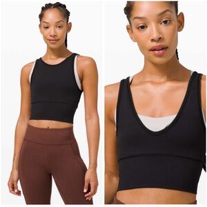 Lululemon Power Pivot Tank *Everlux Black (reversible)